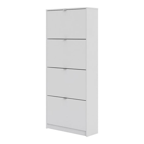 Shoes Shoe cabinet w. 4 tilting doors and 2 layers